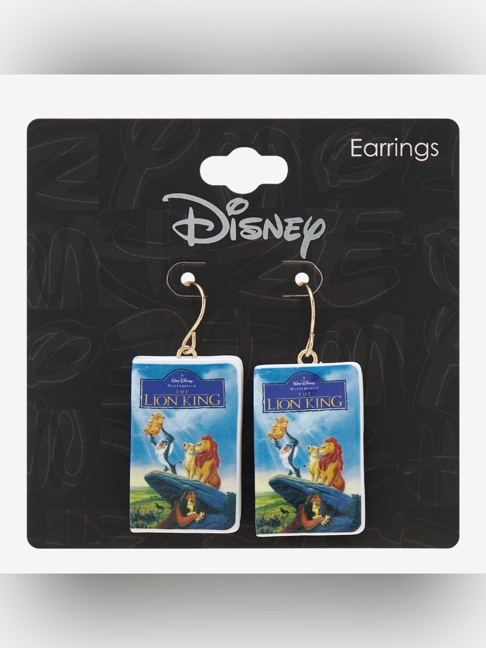 NWT Neon Tuesday Disney The Lion King VHS 3D drop earrings